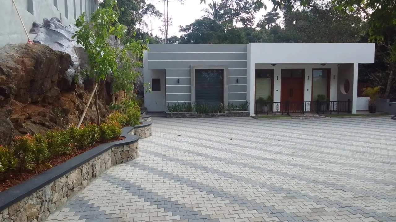 Completed House with Paver Driveway